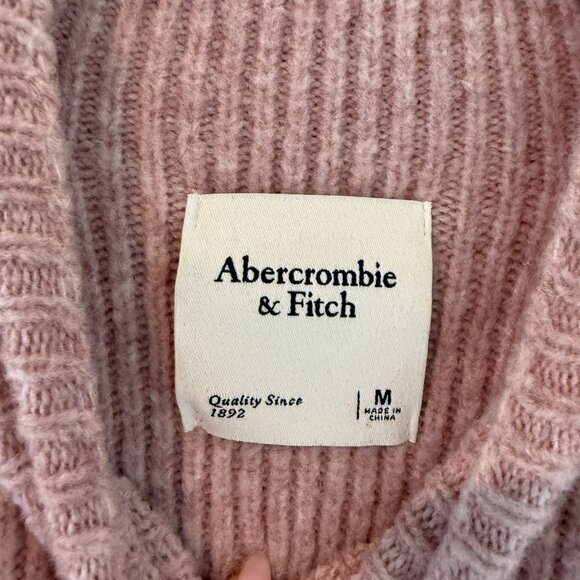 Abercrombie & Fitch Easy Funnel Neck Sweater | Pink | Size Medium - Picture 2 of 3